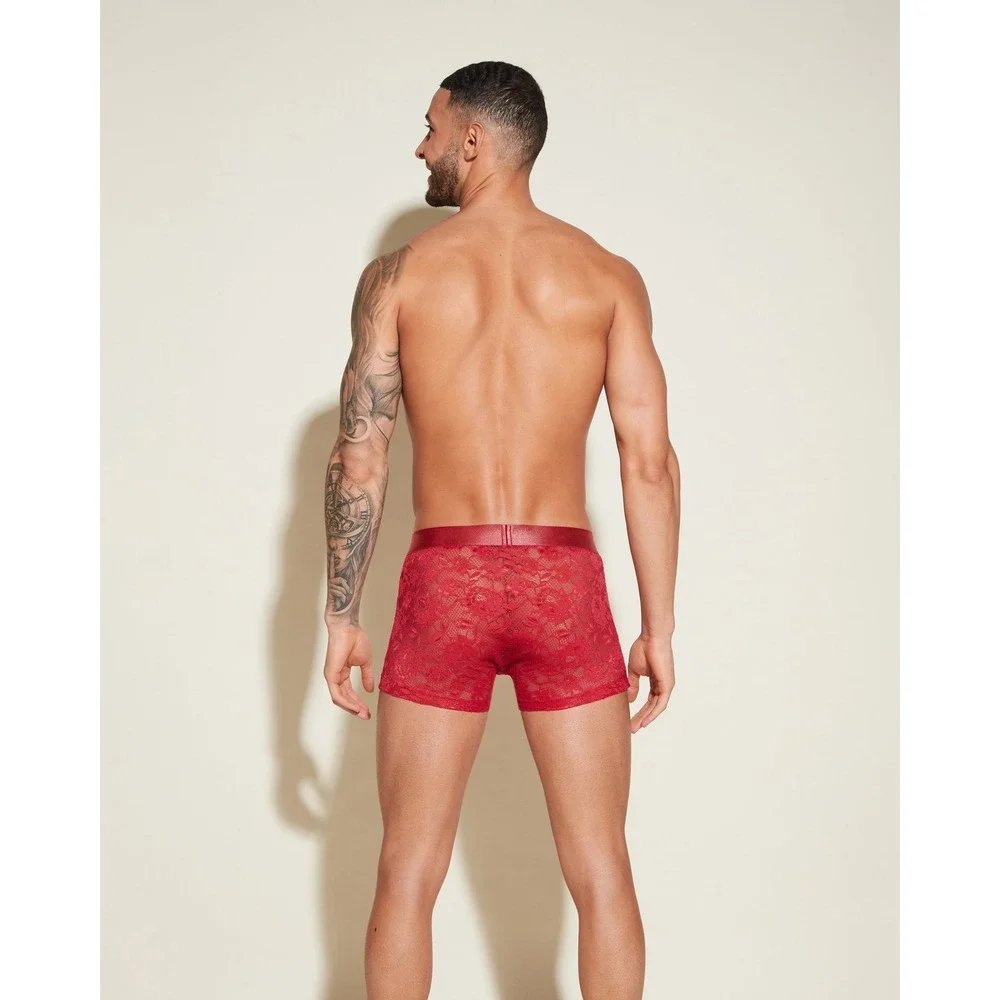 Cosabella Never Say Never Lace Trunk‎ Shorts Red size XL NWT